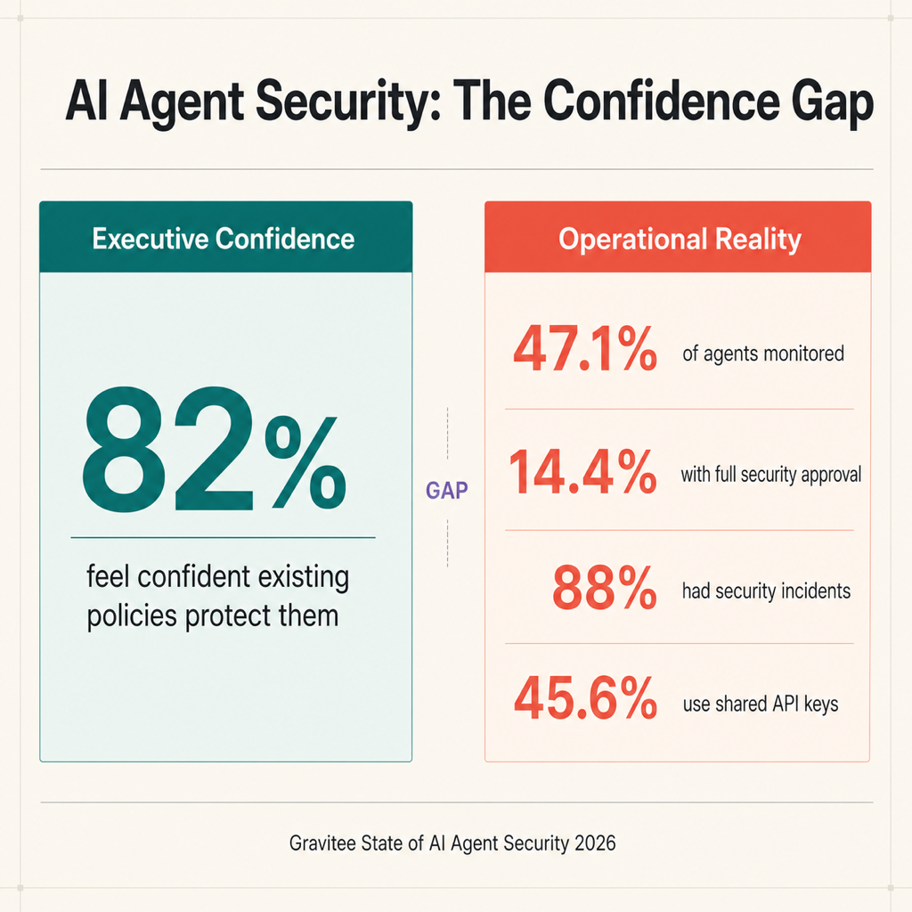 Écart entre la confiance accordée à la sécurité des agents IA et les contrôles réellement déployés