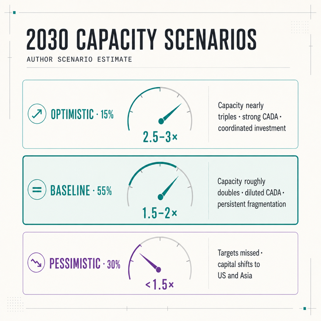 Scénarios de croissance de la capacité IA européenne jusqu’en 2030